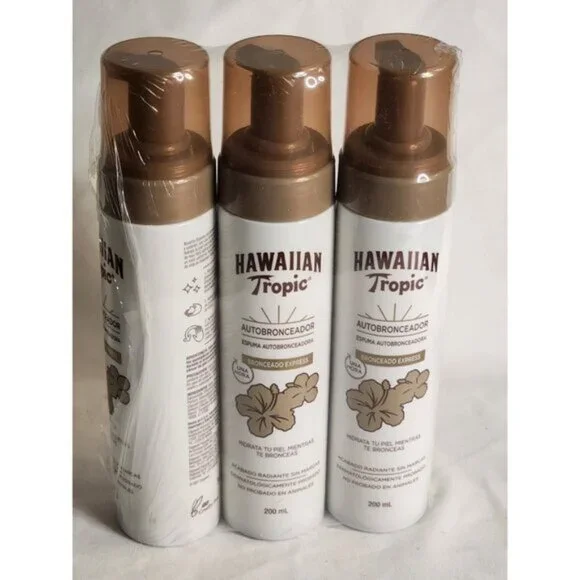 3 Hawaiian Tropic Sunless Self-Tanning Foam EXPRESS Tan ...SPANISH LABEL ... - Picture 3 of 8
